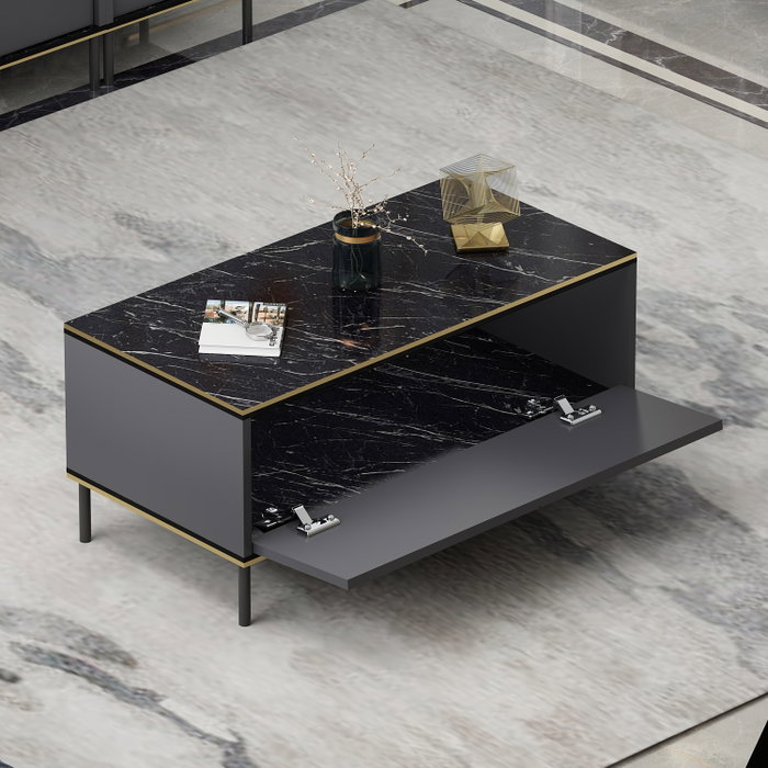 Hanah Home Imaj - Mesa de centro Antracita